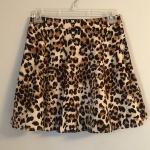 Blu Pepper Leopard Print Skirt